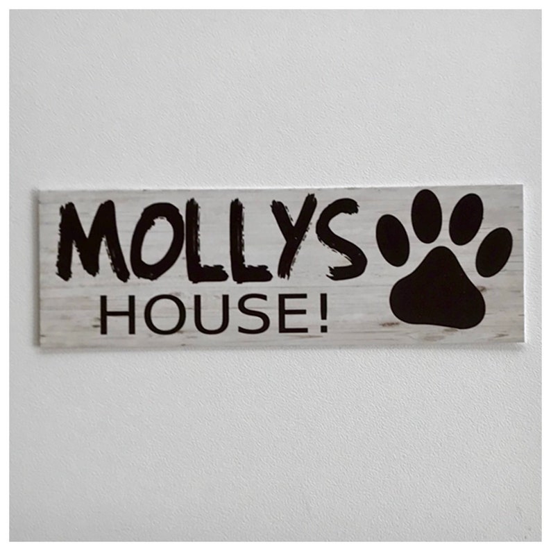 Custom Your Dog Name House Kennel Sign Etsy