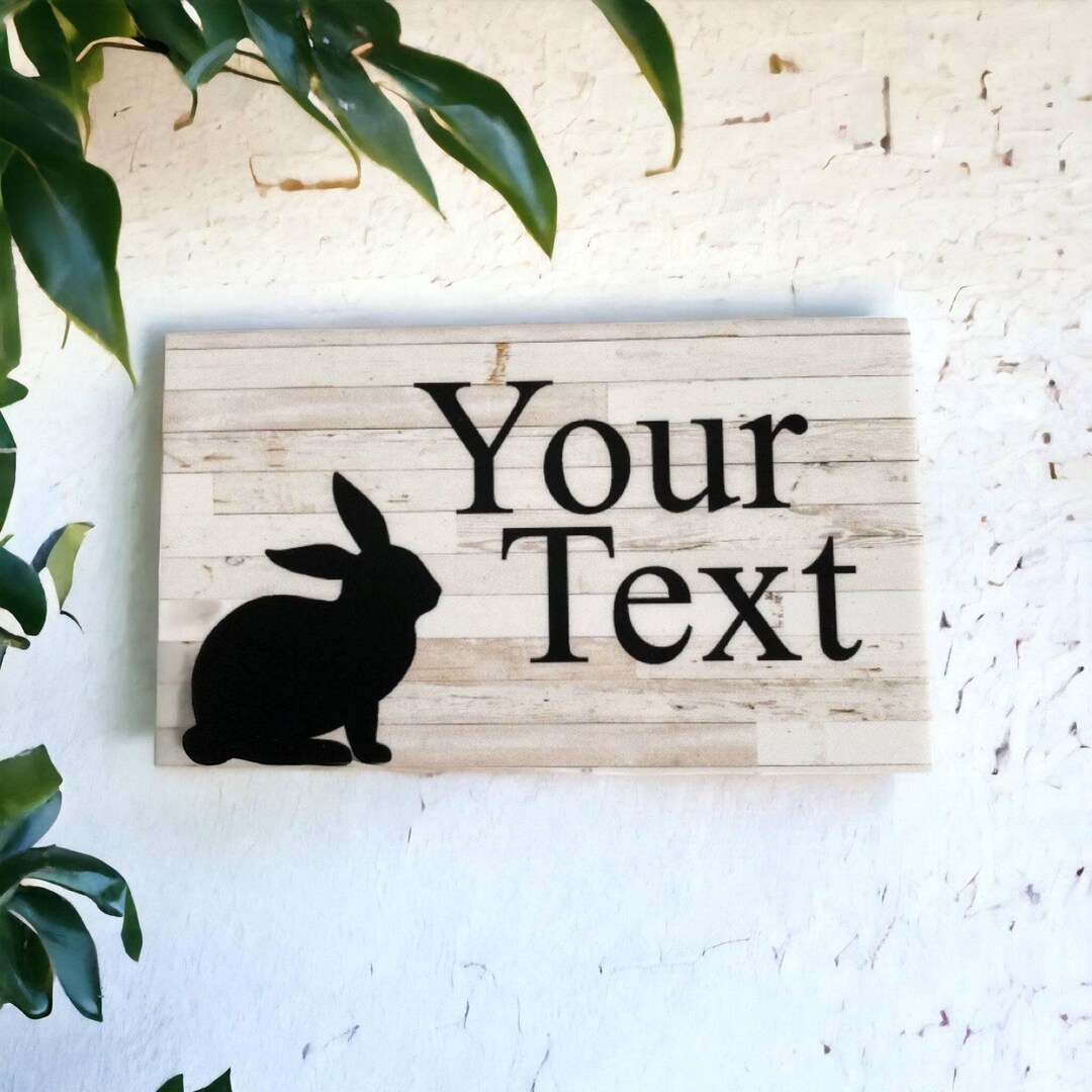 Rabbit Bunny Custom Personalised Sign - Etsy