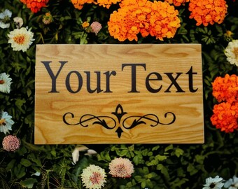 Timber Style Your Text Custom Wording Sign