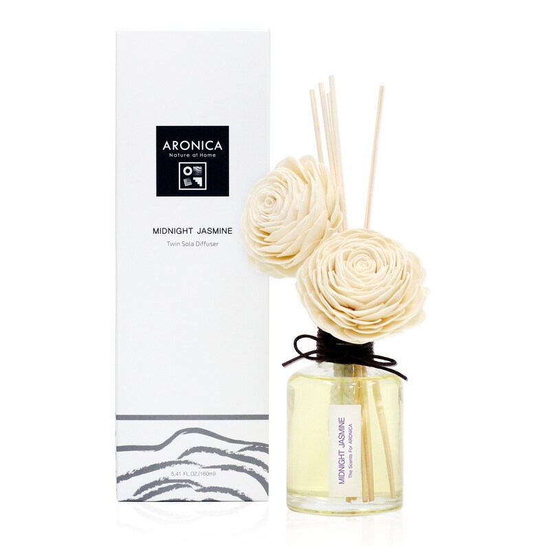 Midnight Jasmine Reed Diffuser Flower Diffuser Scented Room Fragrance