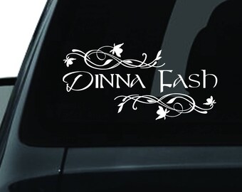 Dinna Fash Car Decal: Outlander Inspired Vinyl Sticker