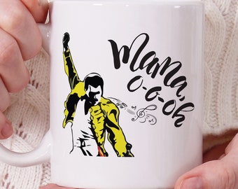 Freddie Mercury Mom Mug, Mama Oooh, Funny Queen Fan Gift