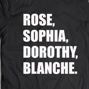 ゴールデンガールズ Tシャツ：ローズ、ソフィア、ドロシー、ブランシュ コットンTシャツ