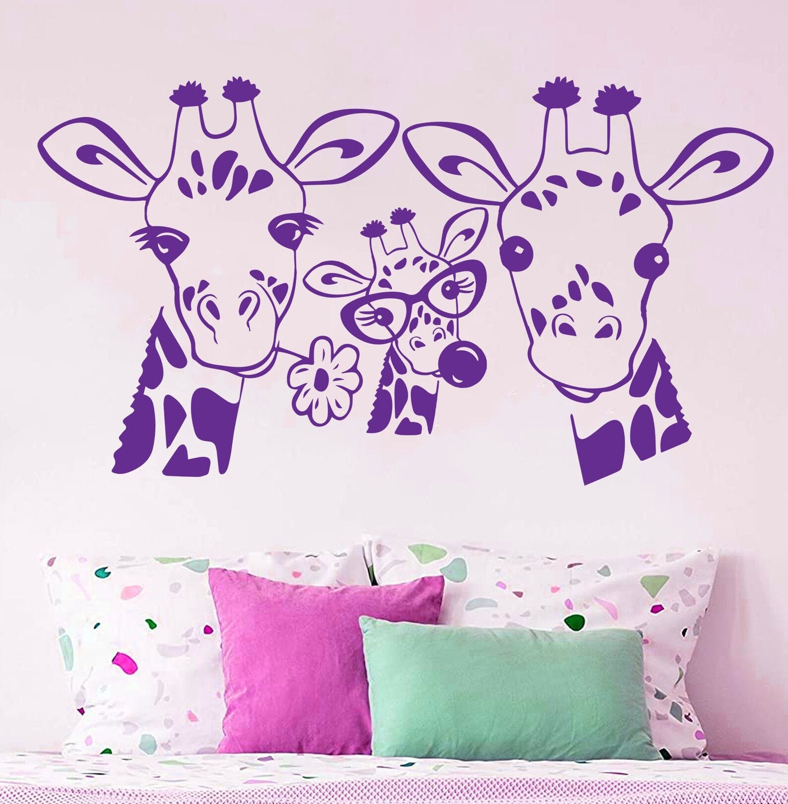 Giraffe Nursery Wall Decals Giraffes Wall Sticker Giraffe Etsy