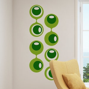 Vintage geometric groovy pattern Wall Decal, Wall Decal, Retro 70s Decor, Wall Panels, Mid Century, Modern Decor, Retro Wall Decal