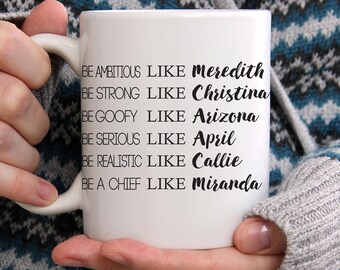 Girls of Grey's Anatomy Mug, Motivation Doctors, Nurses, Hospital, Mug, You are my Person, Funny Mug, Love, Grey's Anatomy Inspired