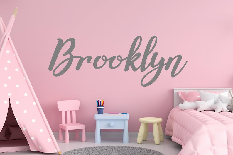 Custom Name Wall Sticker Personalized Wall Decal Girls Room Etsy