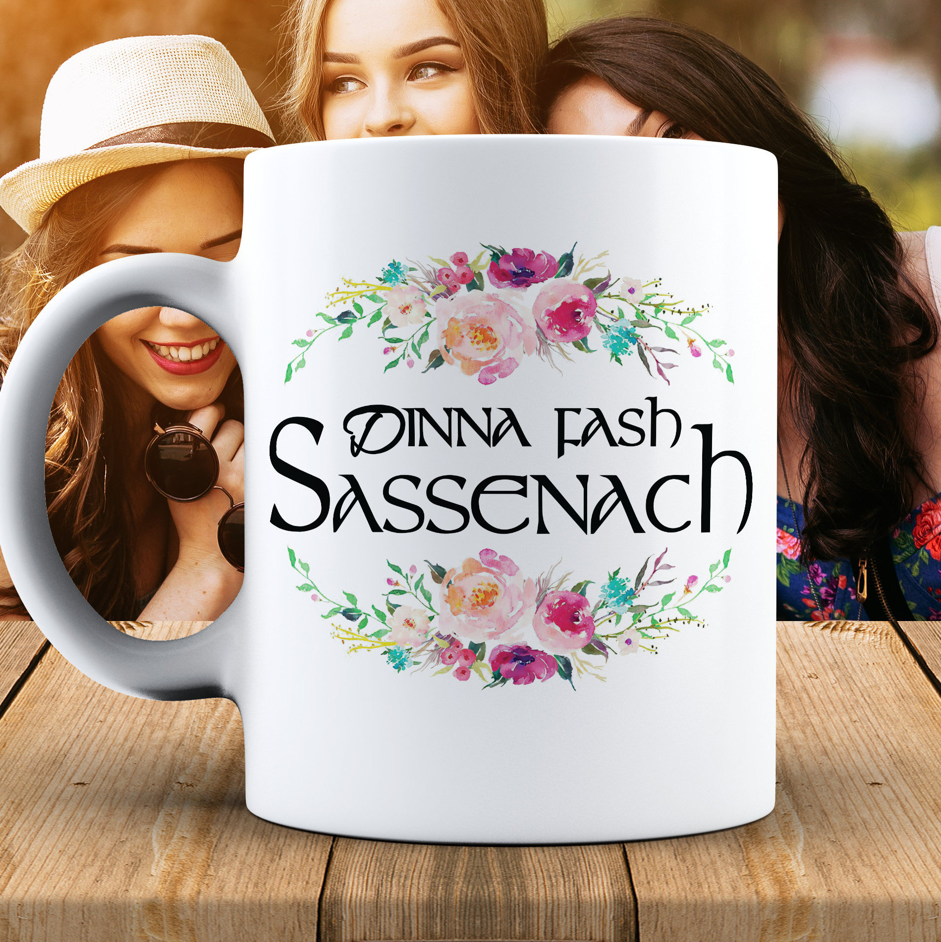 Make-up-Tasche „Dinna Fash Sassenach“ – 23,5×17 Cm, Polyester, Mit Reißverschluss, Perfekt Für Outlander-Fans