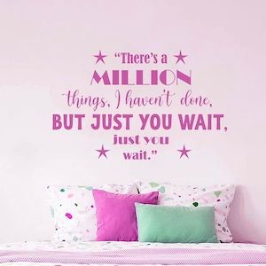 There’s a million things I haven’t done Quote Hamilton Wall Decal Vinyl Decor Girls Boys Room Children Nursery Decal Vinyl Lettering