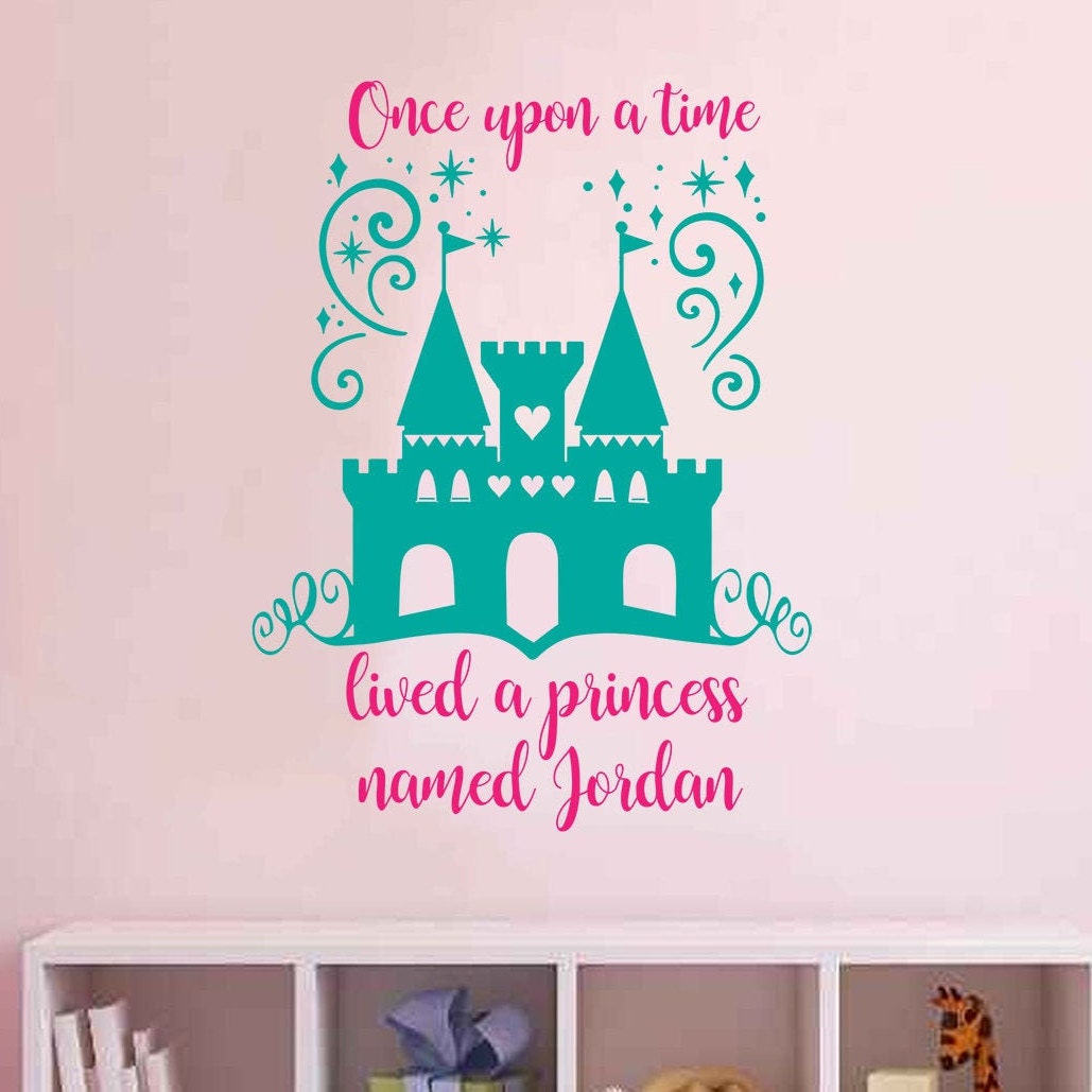 Princess Castle Custom Decal Once Upon a Time Lived a - Etsy