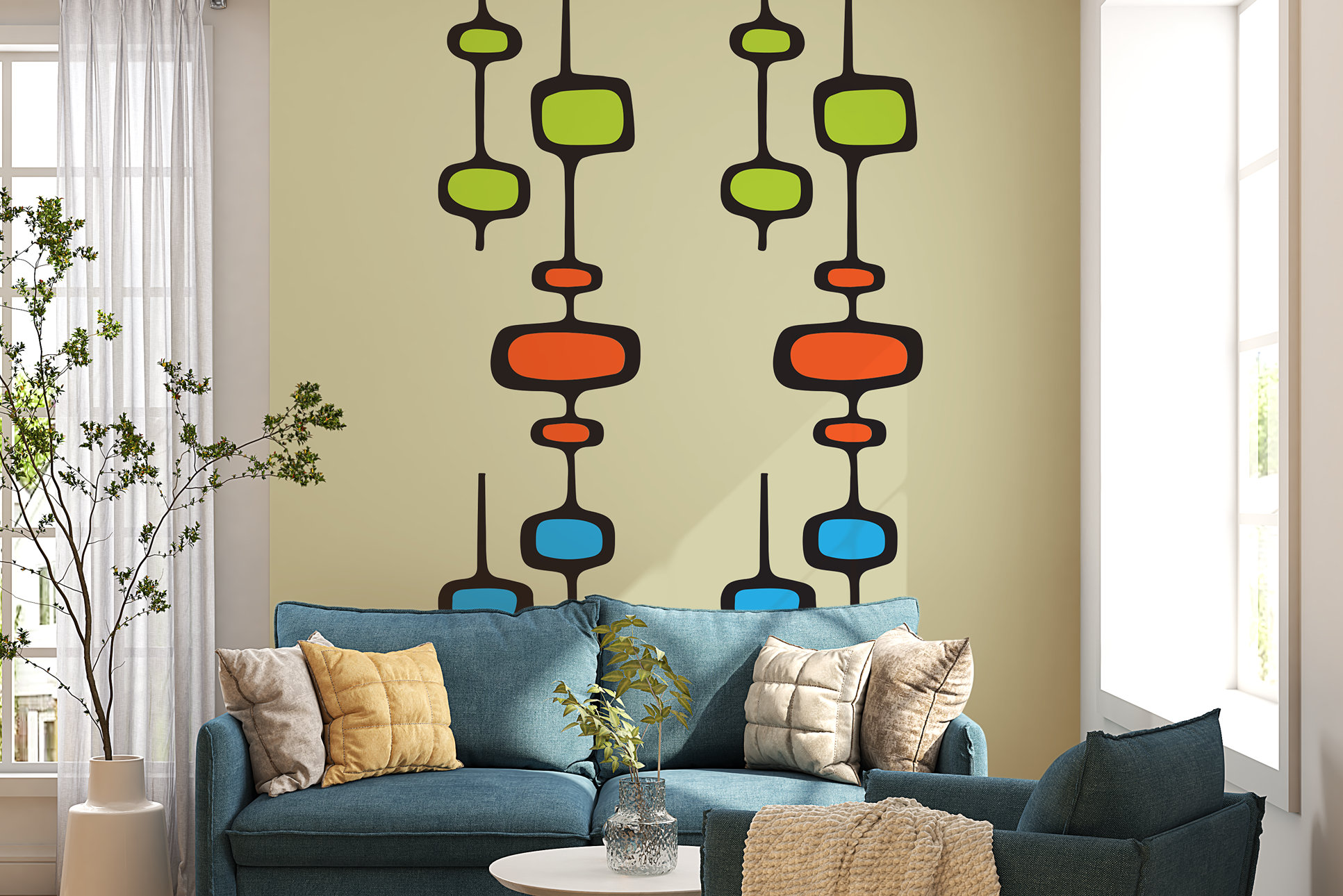 Best HD Pictures about  Mid Century Wall Decals  with No AI Images