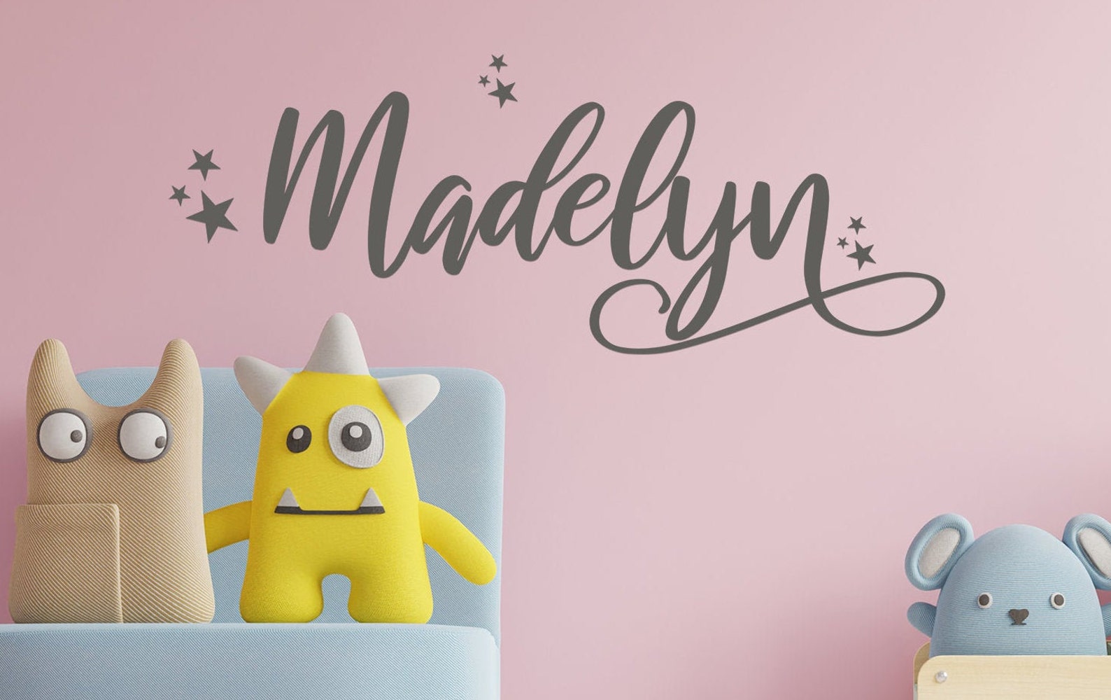 Personalized Wall Decal Girl Name Wall Decal Nursery Wall Etsy