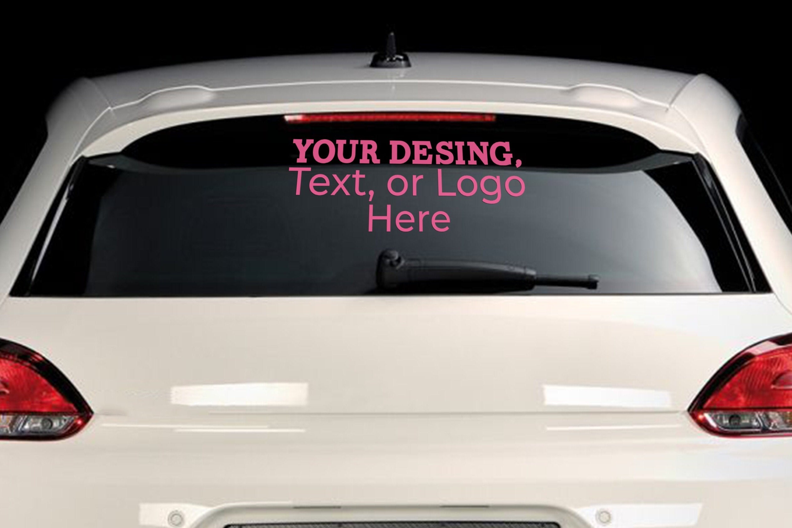 Custom Car Window Vinyl Decal: Personalized Text - Etsy