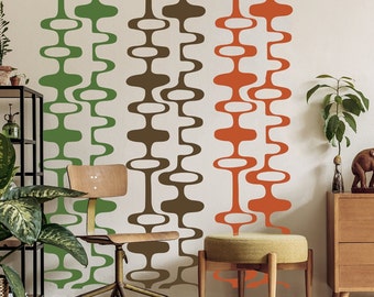 Mid-Century Modern Wall Decals: Atomic Rings, Custom Colors