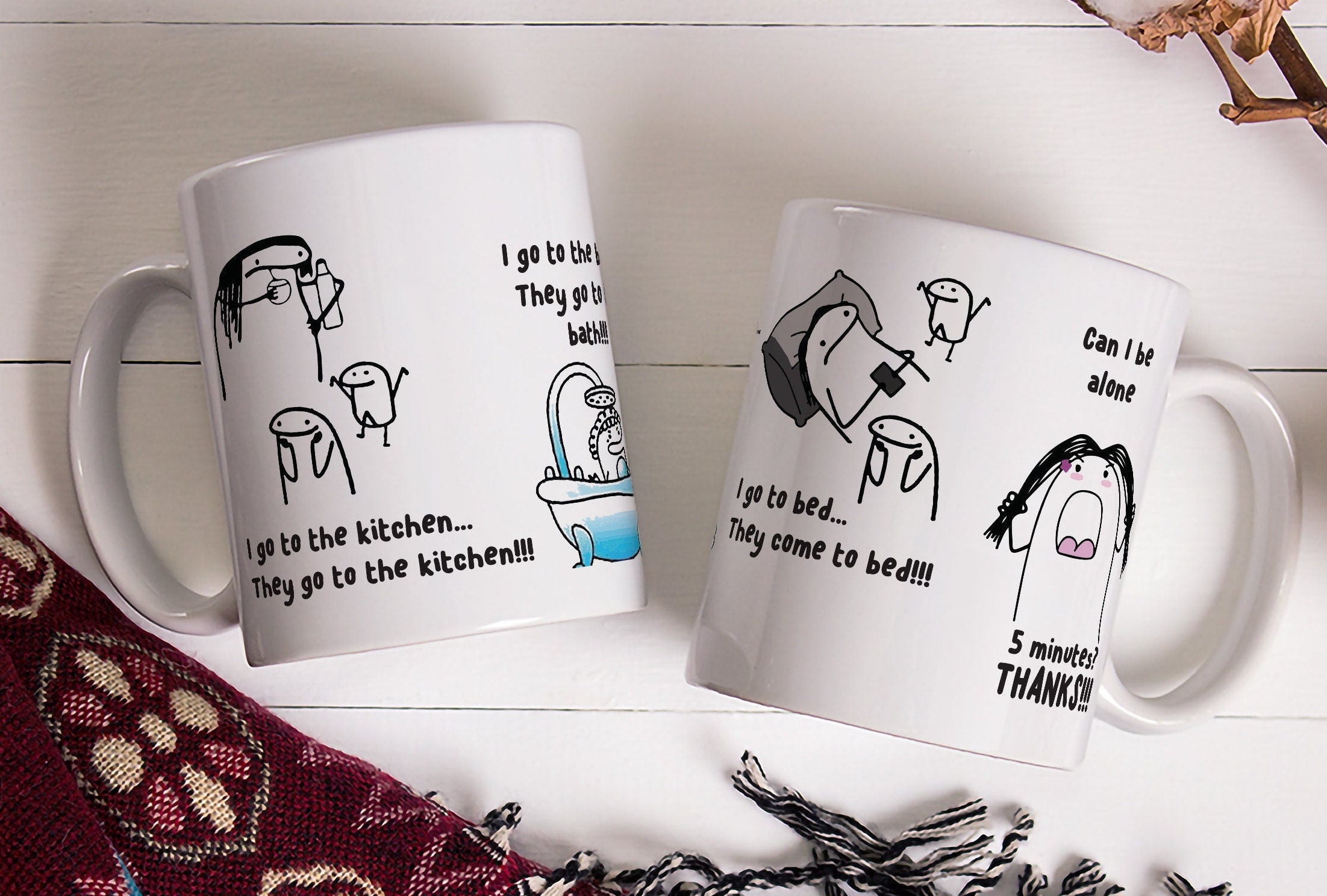 Amusing Flork Mug, I'm Going to the Kitchen, They Go to the Kitchen, Coffee  Mug, Flork Mug With Humorous Saying I'm Going to the Kitchen. 