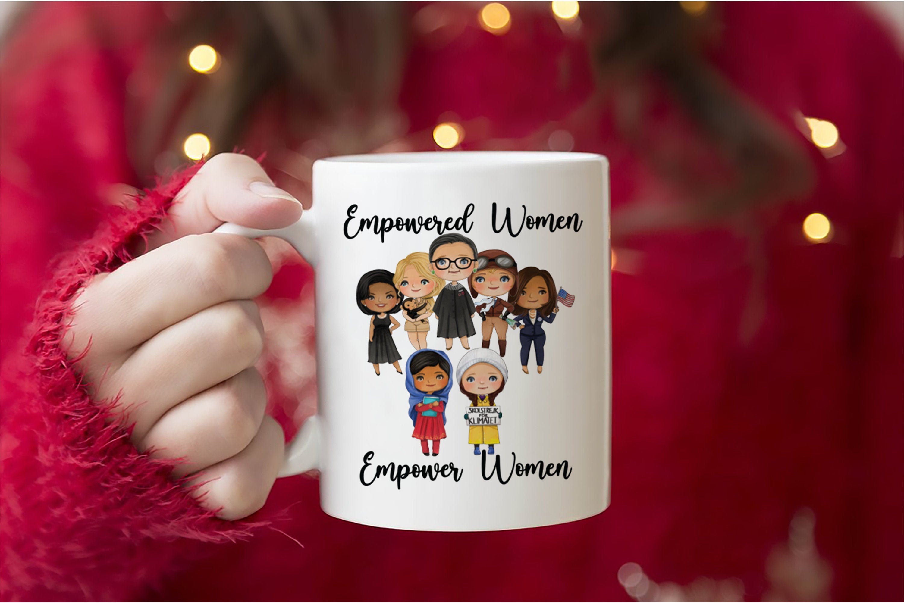 Empowered Women Mug: Feminist Icon Coffee Cup