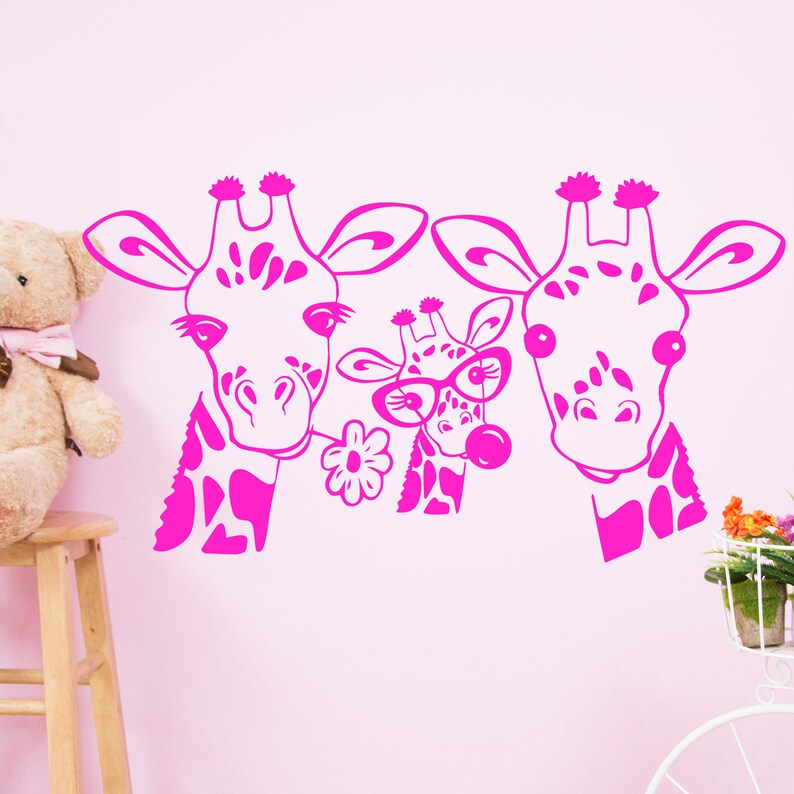Giraffe Nursery Wall Decals Giraffes Wall Sticker Giraffe Etsy