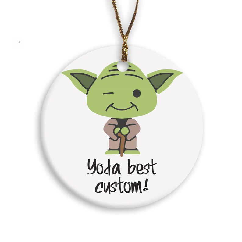 Personalized Yoda Ornament Yoda Best Mentor Custom Mentor Etsy