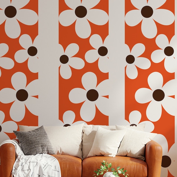 Wavy Retro Wall Decal Etsy