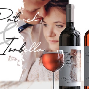 Photo Wedding Wine Label Personalized Wedding Wine Bottle - Etsy