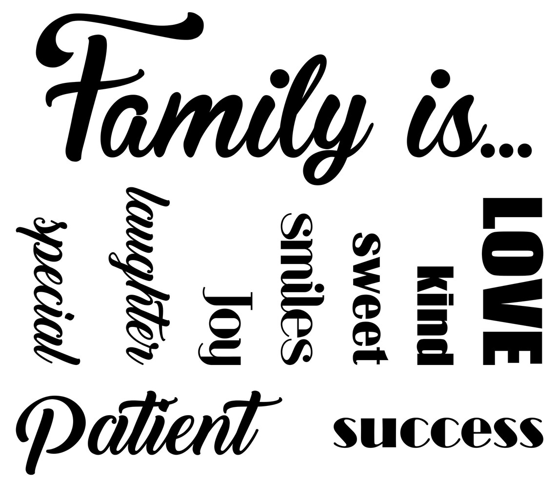 Family Wall Words Vinyl Decals Family Is Decals for Picture Etsy