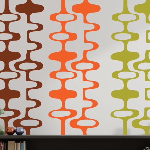 Mid Century Modern Wall Decal Etsy