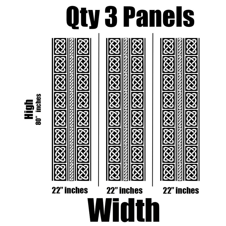 Celtic Retro Wall Decal Braided Ornaments | 80