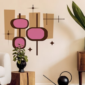 Mid-Century Modern Vintage Wall Decal | Stylish Home Decor
