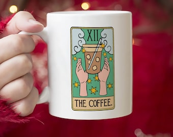 Taza de café con la carta del tarot: un regalo de bruja para los amantes del café