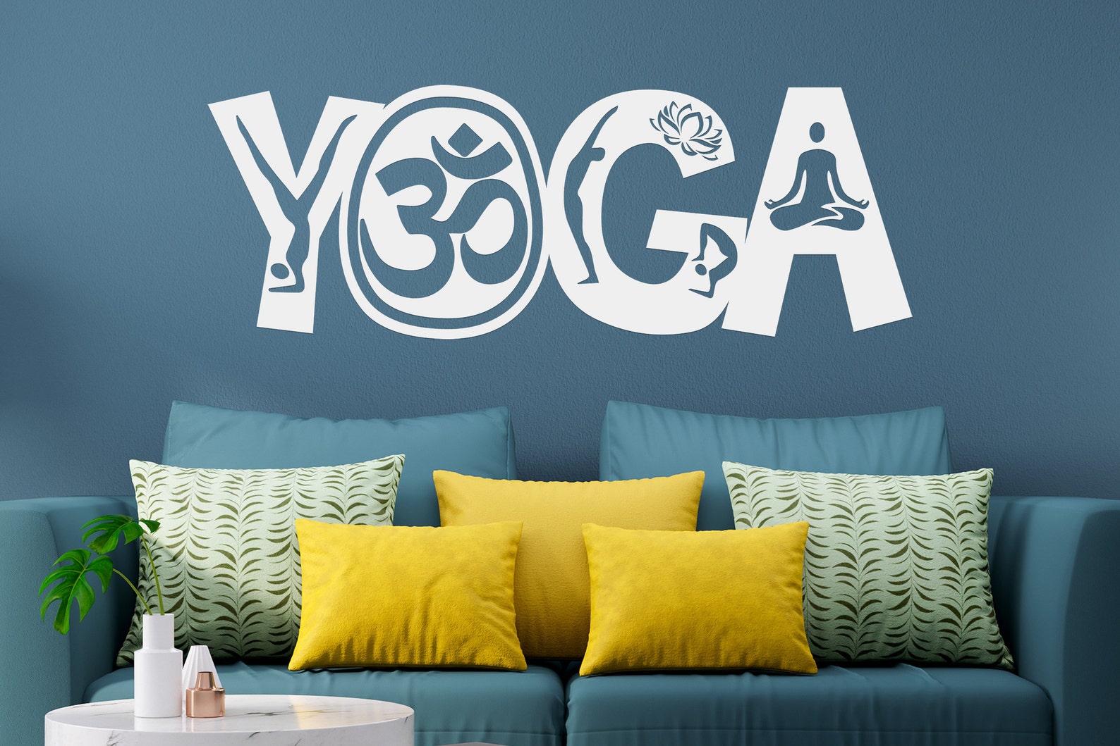 Yoga Wall Decal Room Decor Wall Decor Vinyl Yoga Pose Wall Etsy