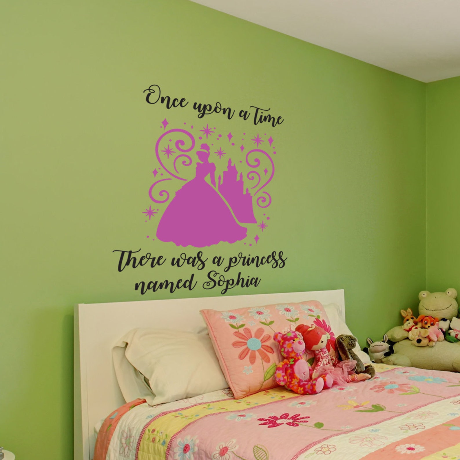 Princess Vinyl Wall Decal Once Upon a Time Beautiful Princess Etsy
