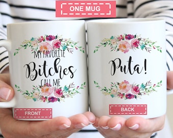 Taza de café con texto "Perras divertidas", regalo para amigas