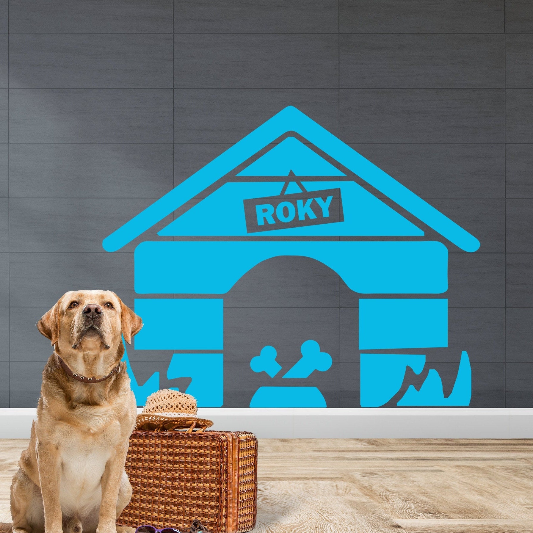 Personalized Dog House Wall Decal Custom Vinyl Art Stickers Etsy