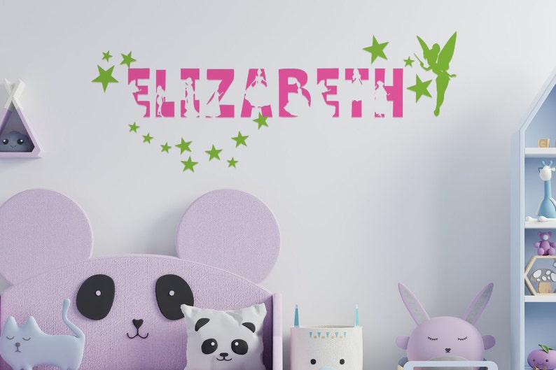 Personalized Wall Decal Girl Name Wall Decal Princess Custom Etsy