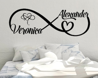 Infinity Sign Containing Names, Personalized Wall Decal Infinity Sign, Infinity Wall decor Sign, Infinity Sign Name, Infinity Sign Sticker