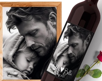 Étiquette de vin de mariage photo personnalisée : cadeau de fiançailles personnalisé