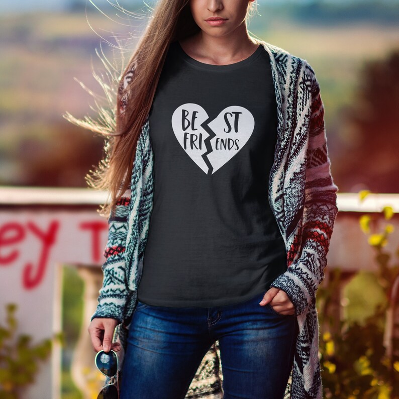 Best Friends Broken heart T-shirt, Best Friends shirt, inspirational, motivational, Best Friends, T-shirt image 3