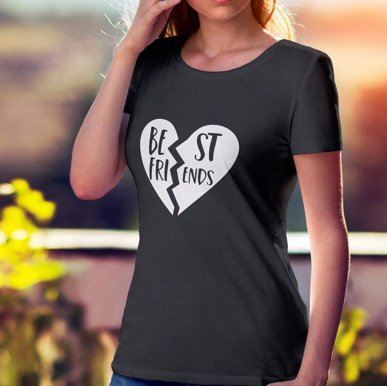 Best Friends Broken heart T-shirt, Best Friends shirt, inspirational, motivational, Best Friends, T-shirt image 2