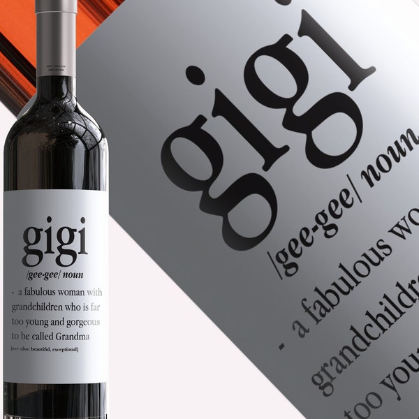 Wine Bottle Label, Gigi A Fabulous Woman With Grandchildren..., Wine Labels, Birthday Friends Labels, Wine Labels Celebration Gift, Gigi