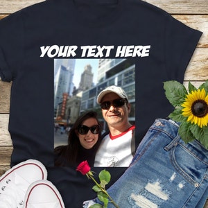 Custom Photo T-Shirt: Personalized Picture Shirt, Women&#39;s Fitted Tee