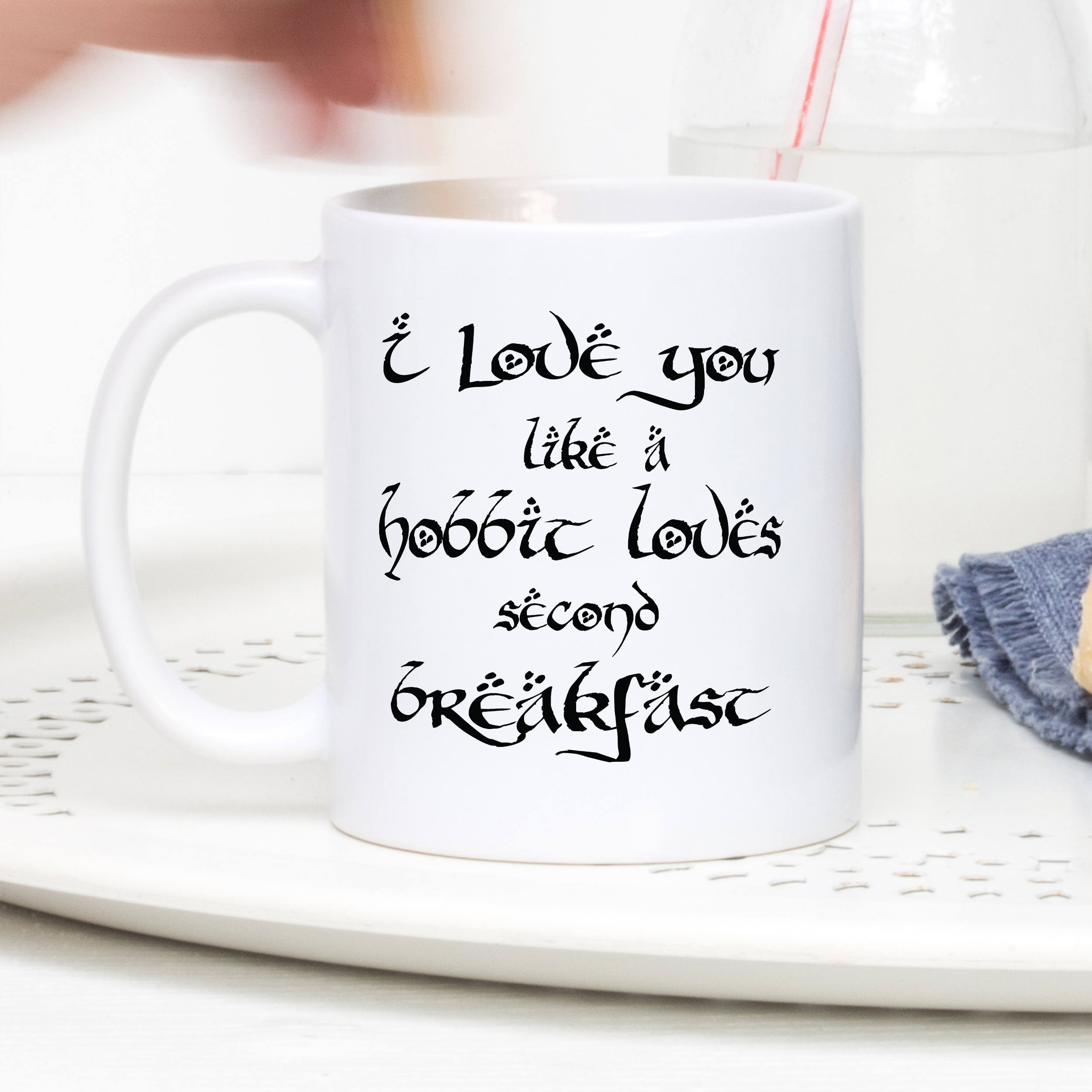 Lustige Becher Ich Liebe Dich Wie Ein Hobbit Zweite Etsy