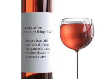 Funny Wine Label - 'Four Glasses Isn't a Lot' - Anniversary Gift