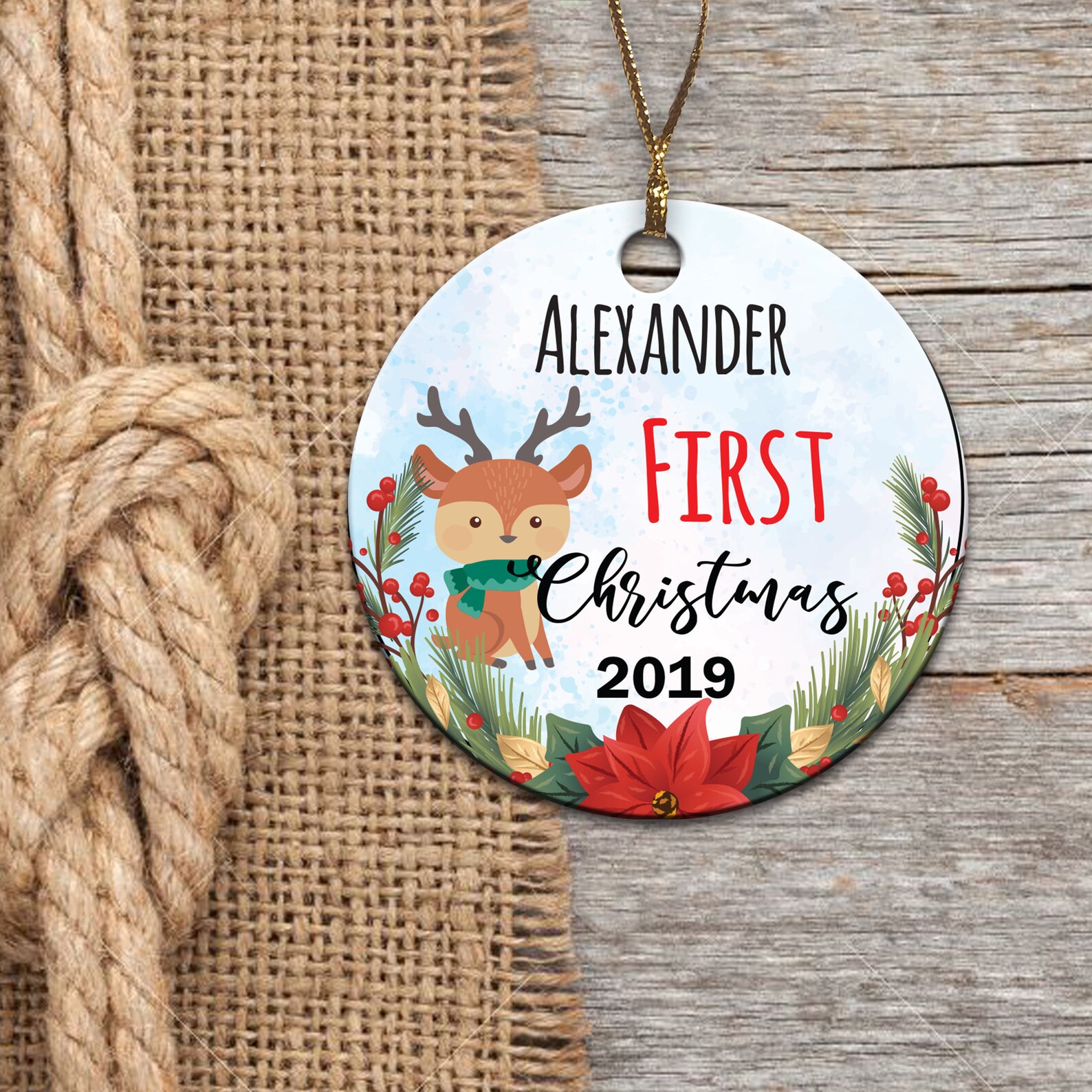 Baby Boys 1st Christmas Ornament Boy Personalized First Etsy