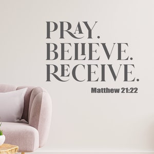Matthew 20:21 Vinyl Wall Decal | Powerful Prayer & Faith Sticker for Living Room