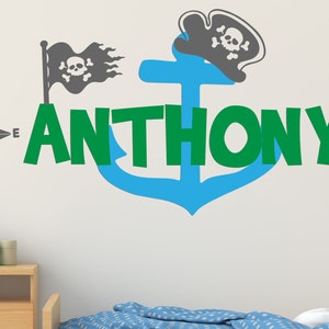 Name Pirate Map Wandtattoo: Kinderzimmer Dekor