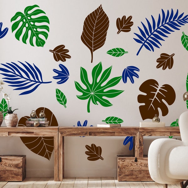Tropical Leaf Decals Etsy
