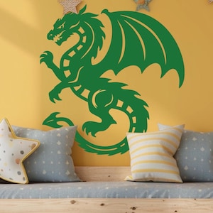Fantasy Dragon Wall Decal: Peel & Stick Vinyl Kids Room Decor