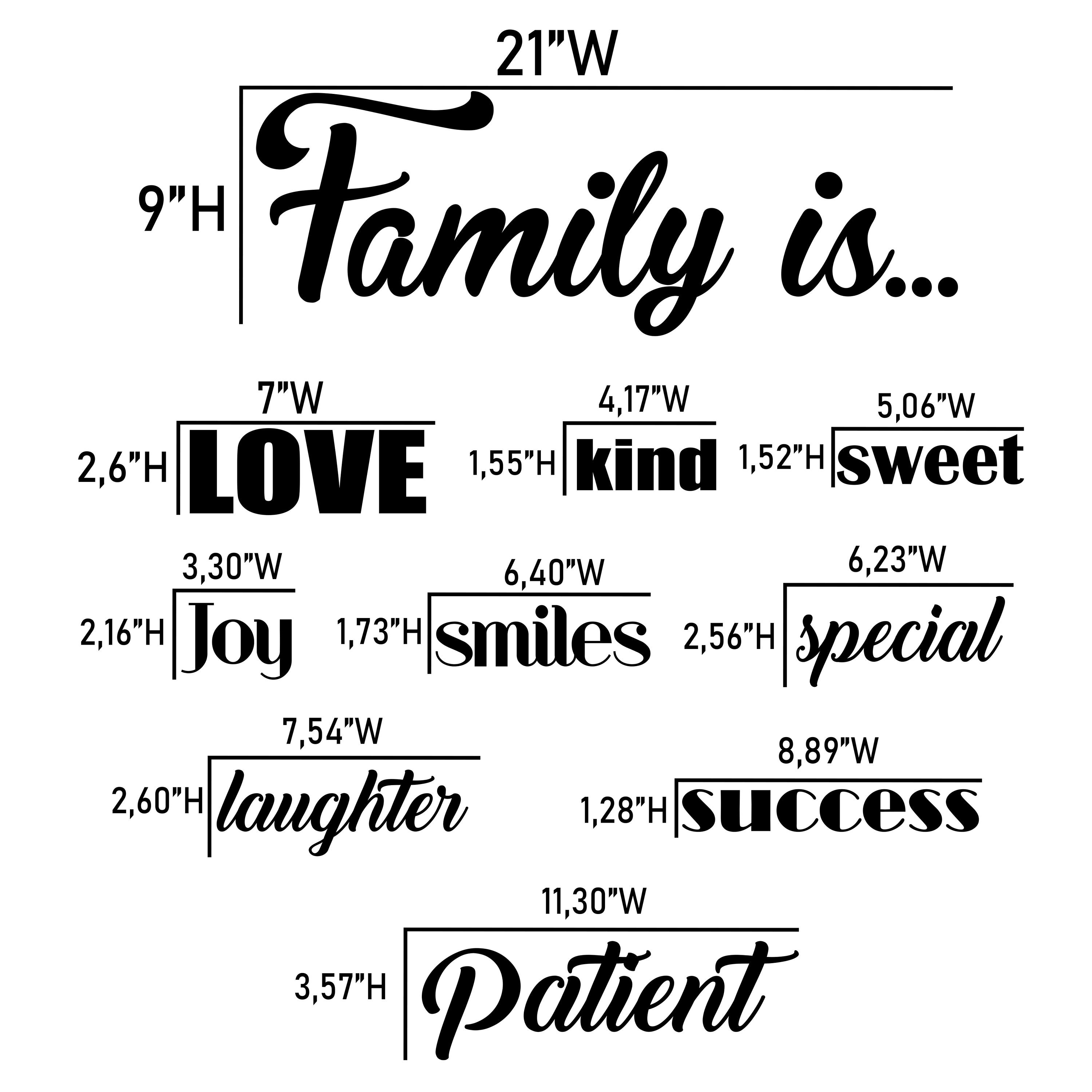 Family Wall Words Vinyl Decals Family Is Decals for Picture Etsy