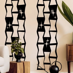 Modern Art Mid-Century Wall Decal | Stylish Vintage 70s Home Decor