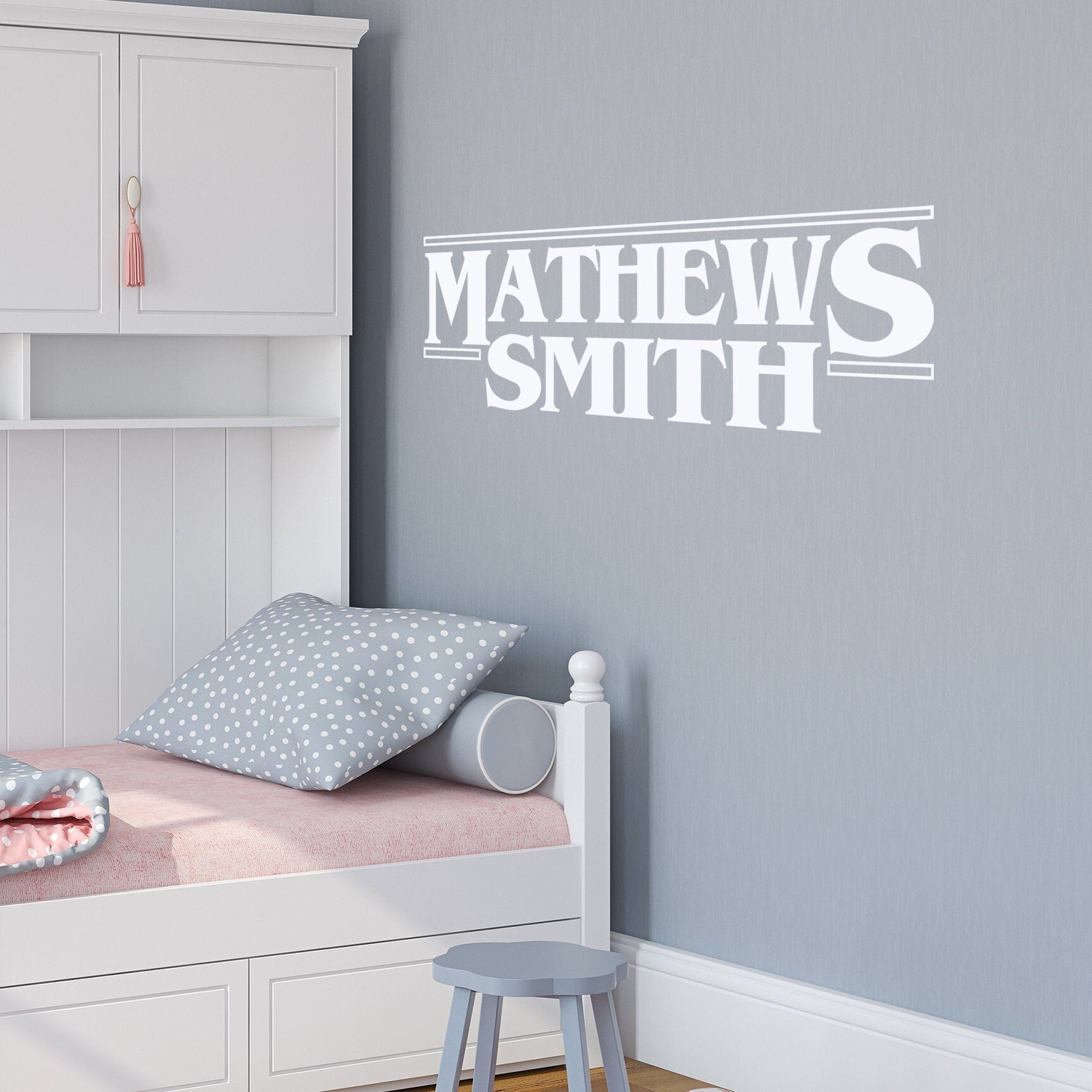 Name Wall Decal Girl Nursery Decal Boy Name Decal Etsy